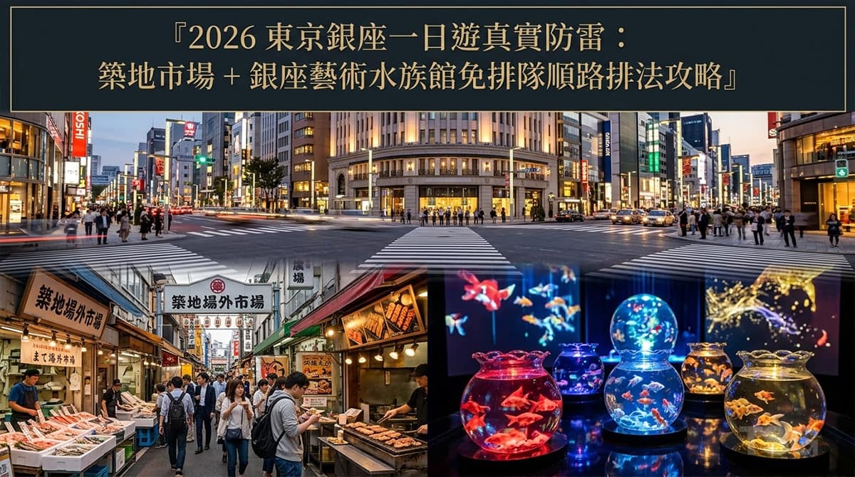 東京銀座一日遊 Tokyo Ginza Art Aquarium Itinerary Guide