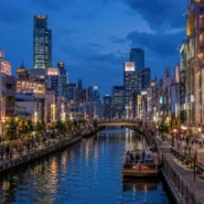 Osaka neighborhood comparison showing Namba, Umeda, Shin-Osaka, Tennoji and Universal City