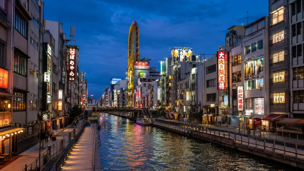 Budget hotel room and Osaka transport guide for travelers