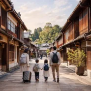 A family choosing the best family hotel in Kanazawa near major attractions and convenient transport