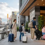 Family choosing a hotel in Osaka near Namba, Universal Studios Japan and Shin-Osaka