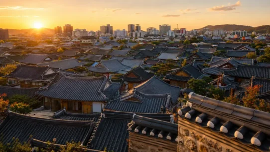 Jeonju Hanok Village rooftops near the best hotels in Jeonju for different budgets