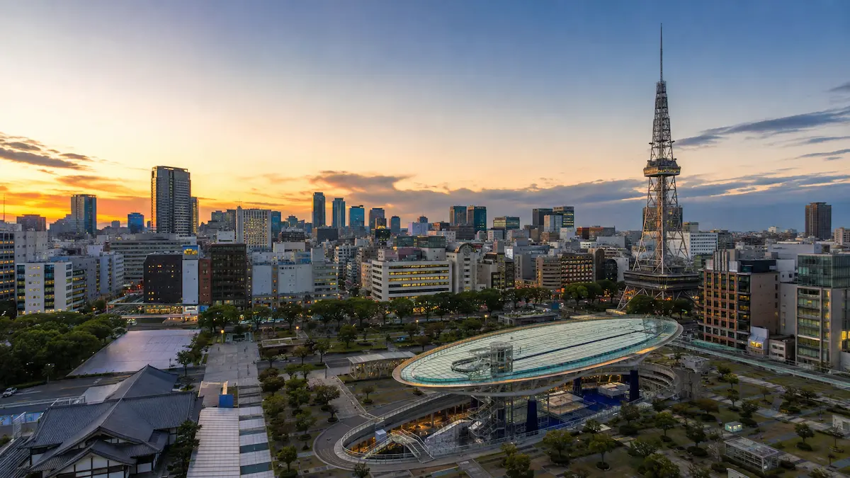 Nagoya skyline and station area near the best hotels in Nagoya for every budget
