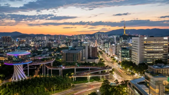 Dongseong-ro in Daegu city center near the best centrally located hotels