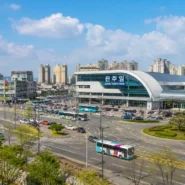 Jeonju Station and nearby hotels for KTX travelers in Jeonju, South Korea