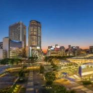 Nagoya skyline and hotels near Nagoya Station and Sakae city center