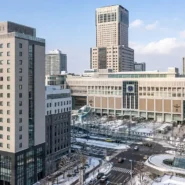 Sapporo Station and JR Tower in central Sapporo, Japan