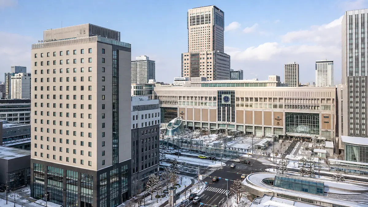 Sapporo Station and JR Tower in central Sapporo, Japan
