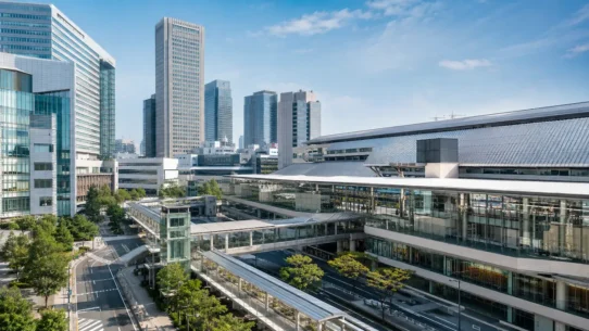 Yokohama Station skyline and nearby hotels for luggage-friendly stays