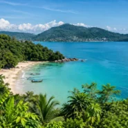 Phuket beach in clear weather showing the best time to visit Phuket