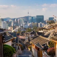 Seoul skyline and traditional palace scenery showing the best time to visit Seoul across four seasons