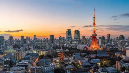 Map-style guide to the best areas to stay in Tokyo for first-time visitors