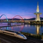 Daejeon transportation guide showing metro, bus and KTX travel options
