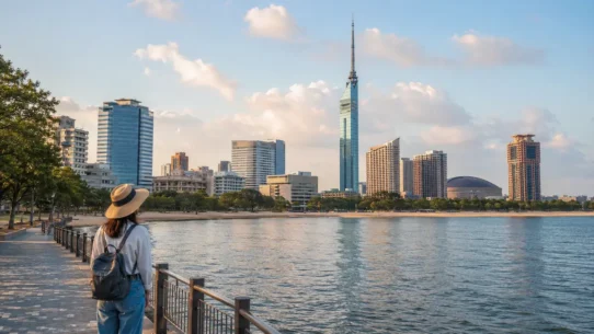 Fukuoka travel budget guide showing yen, local food, subway travel and hotel planning