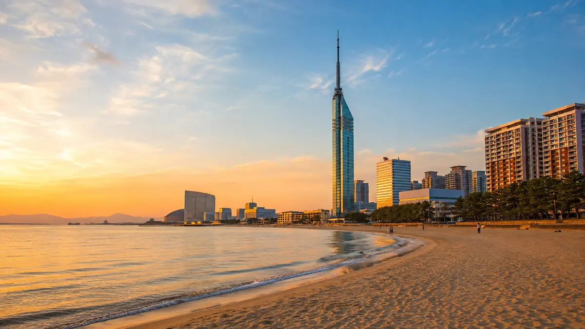 Fukuoka city skyline and waterfront for a first-time visitor travel guide