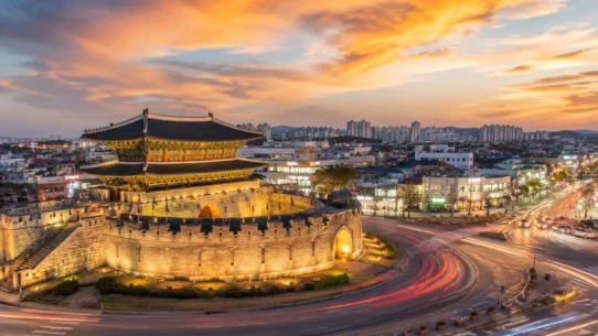 Airport bus and rail options for traveling from Incheon or Gimpo Airport to Suwon city center