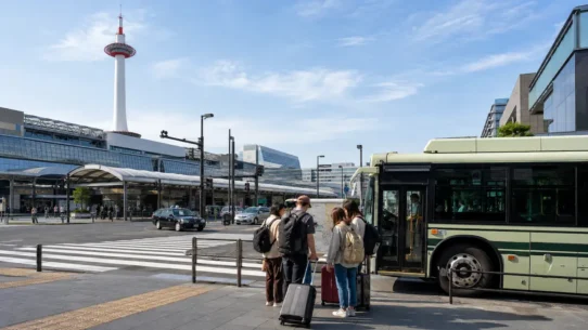 Kyoto Station trains and city buses for a Kyoto transportation guide