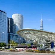 Nagoya transportation guide showing trains, subway, buses and airport transfer options