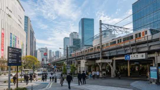 Osaka transportation signs and trains for first-time visitors