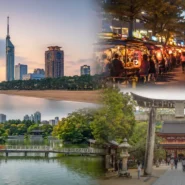 Three-day Fukuoka itinerary featuring Hakata Old Town, Dazaifu Tenmangu, Ohori Park, teamLab Forest, and Fukuoka Tower