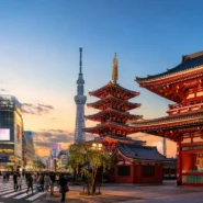 Tokyo itinerary featuring Sensoji Temple, Tokyo Skytree and the Shibuya skyline