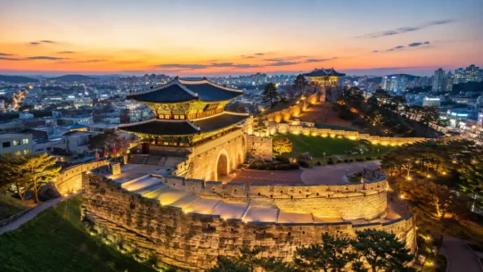 Suwon transportation guide showing practical ways to reach Suwon Station and Hwaseong Fortress