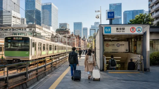 Tokyo train and subway signs helping first-time visitors navigate the city