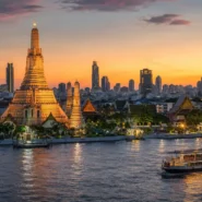 Bangkok skyline and transit areas showing where to stay in Bangkok for first-time visitors