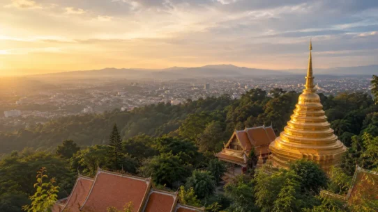 Map-style overview of the best areas to stay in Chiang Mai for first-time visitors