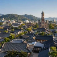 Map-style overview of the best areas to stay in Jeonju for first-time visitors