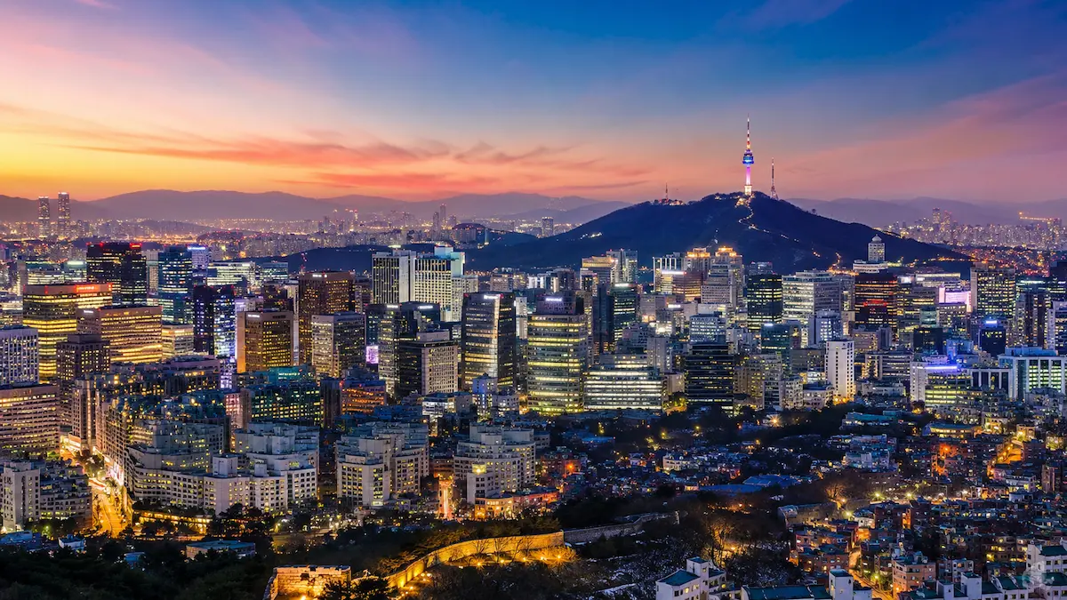 Map-style view of the best areas to stay in Seoul for first-time visitors