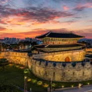 Suwon Hwaseong Fortress and modern Suwon neighborhoods for first-time visitors choosing where to stay