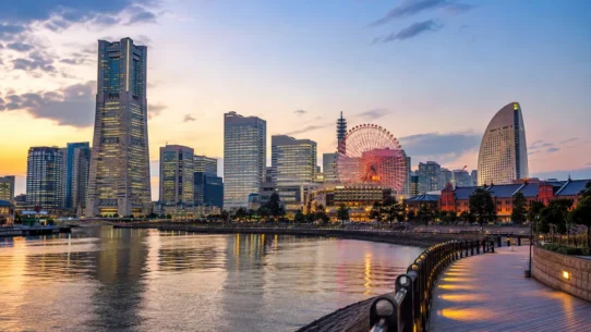 Yokohama waterfront skyline showing Minato Mirai and the best areas to stay