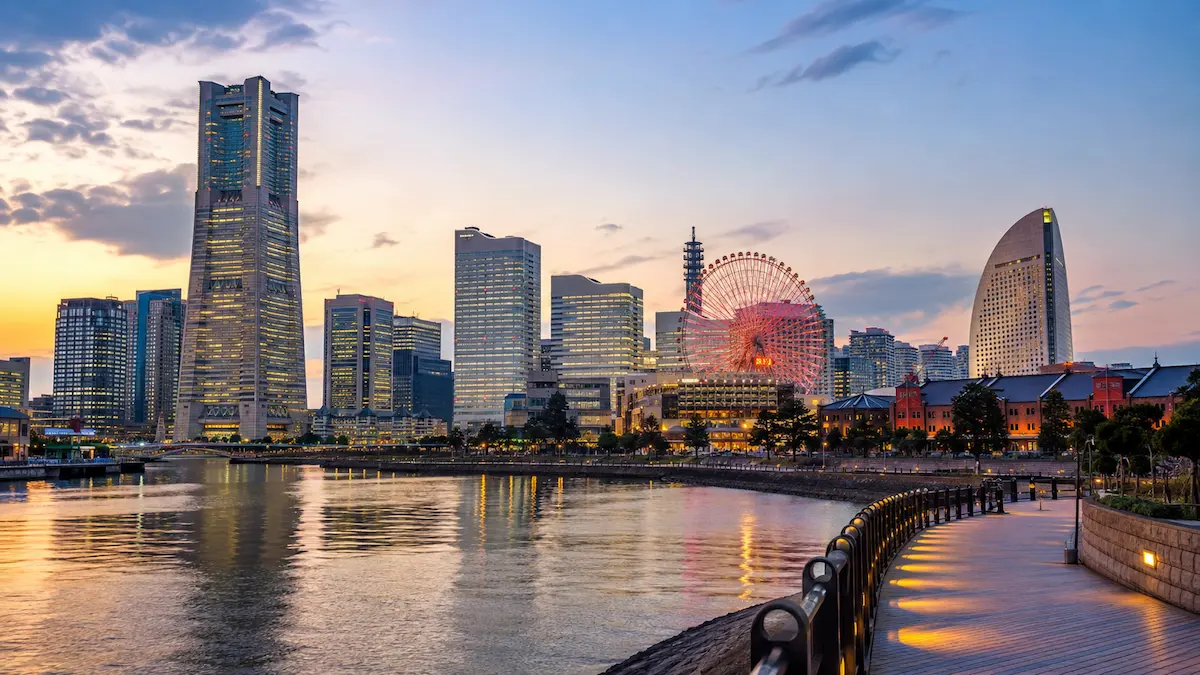 Yokohama waterfront skyline showing Minato Mirai and the best areas to stay