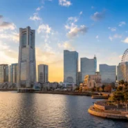 Yokohama waterfront skyline with a traveler planning a realistic daily travel budget